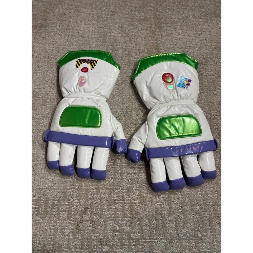 Buzz Lightyear Space Ranger Costume Gloves Toy Story Child ‎ ( button won't work